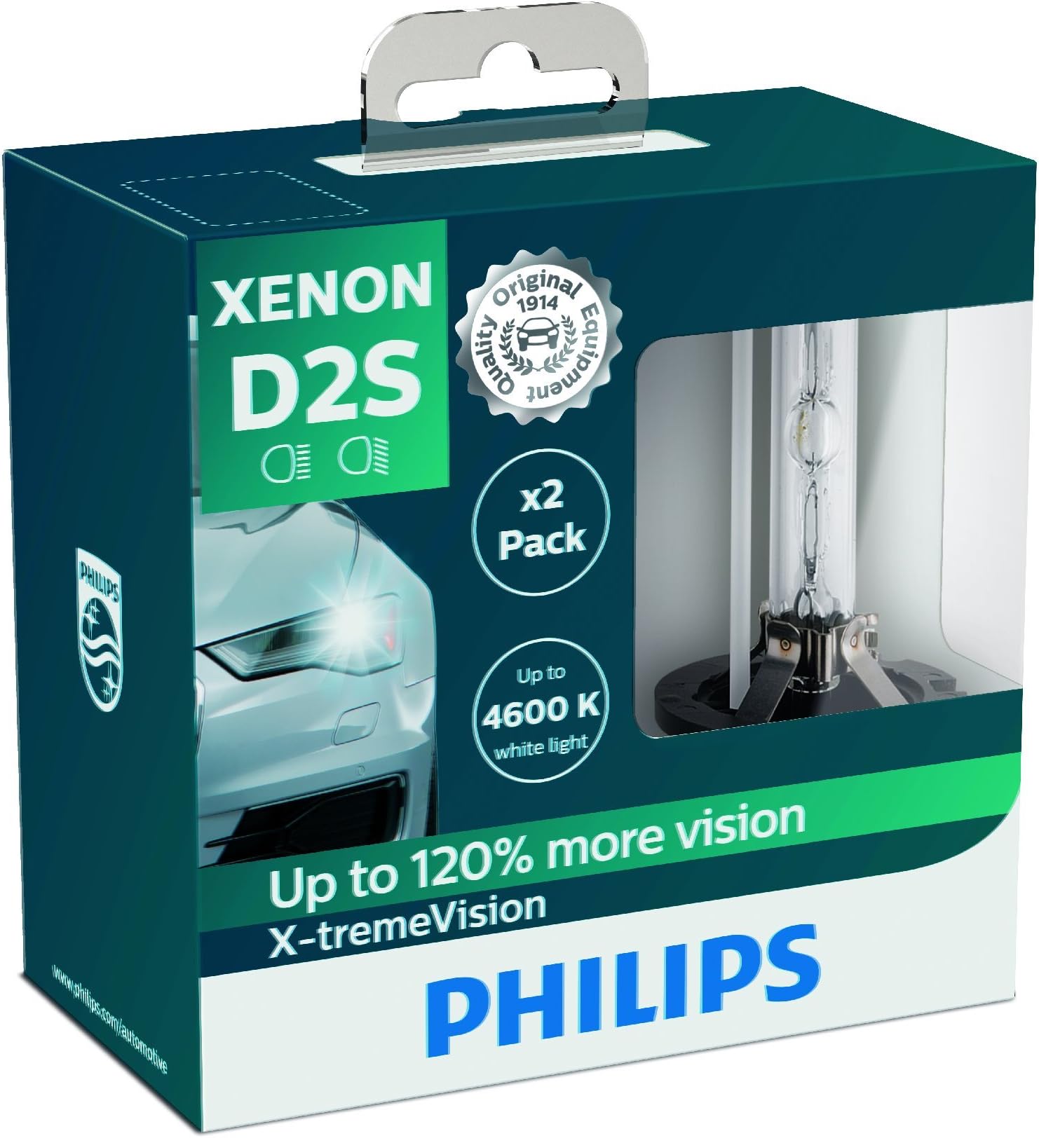 Philips X-tremeVision 85122XVS2 Xenon headlight bulb D2S, set of 2