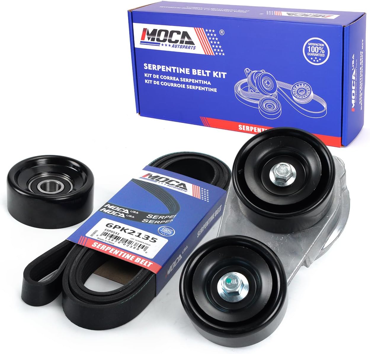 MPLUS Serpentine Belt Tensioner Assembly fits for Acura 2003-2013 MDX Base, 2003-2006 MDX Touring, 2005-2012 RL Base, 2004-2008 TL Base, For Honda 2003-2010 Accord EX, 2007-2010 Accord EX-L