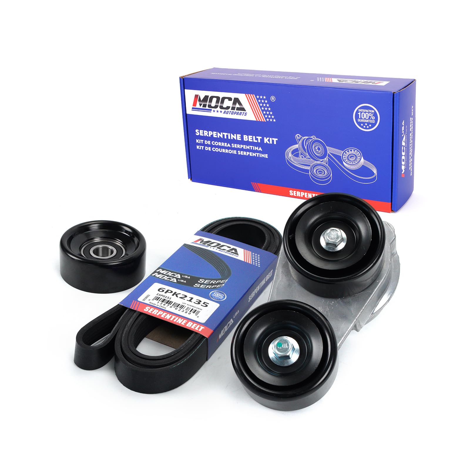 MPLUS Serpentine Belt Tensioner Assembly fits for Acura 2003-2013 MDX Base, 2003-2006 MDX Touring, 2005-2012 RL Base, 2004-2008 TL Base, For Honda