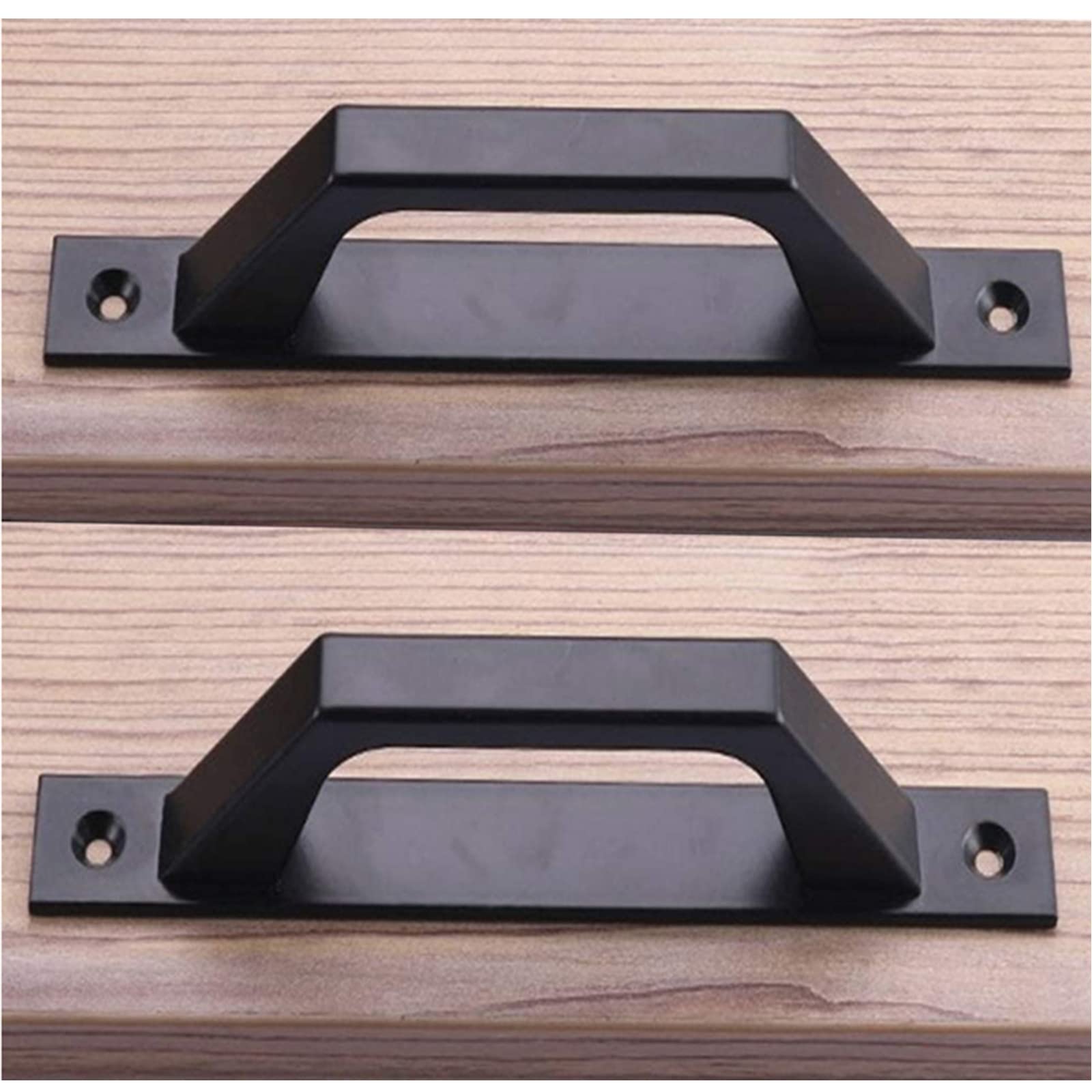 Carbon Steel Sliding Barn Door Handle – 2-Pack, 19.6cm Matte Black, Modern Gate Pull For Wood Doors, Closets, Cabinets