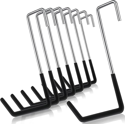 Ferraycle Rafter Hook - Ganchos grandes en S resistentes para colgar en forma de S, ganchos en S recubiertos de vinilo de acero galvanizado para
