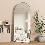 Full Length Mirror, 71"x25" Arch Mirror Floor Mirror with Stand Wall Mirror Black Arched Full Body Mirror Standing Hanging or Leaning Against Wall Bedroom Mirror for Entry, Living Room
