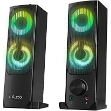MD-S102 2.0 3W x 2CH RGB Ledli Siyah USB Soundbar Speaker Hoparl r