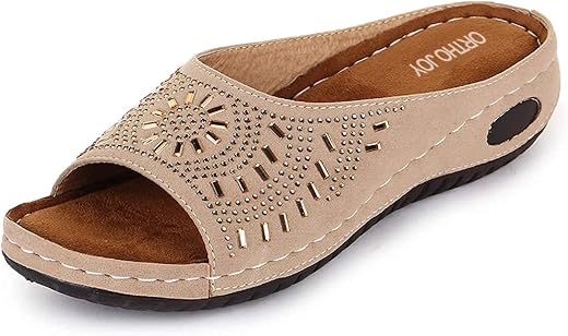 ORTHO JOY Extra-Soft Comfortable Fancy Slippers Flip Flop for women
