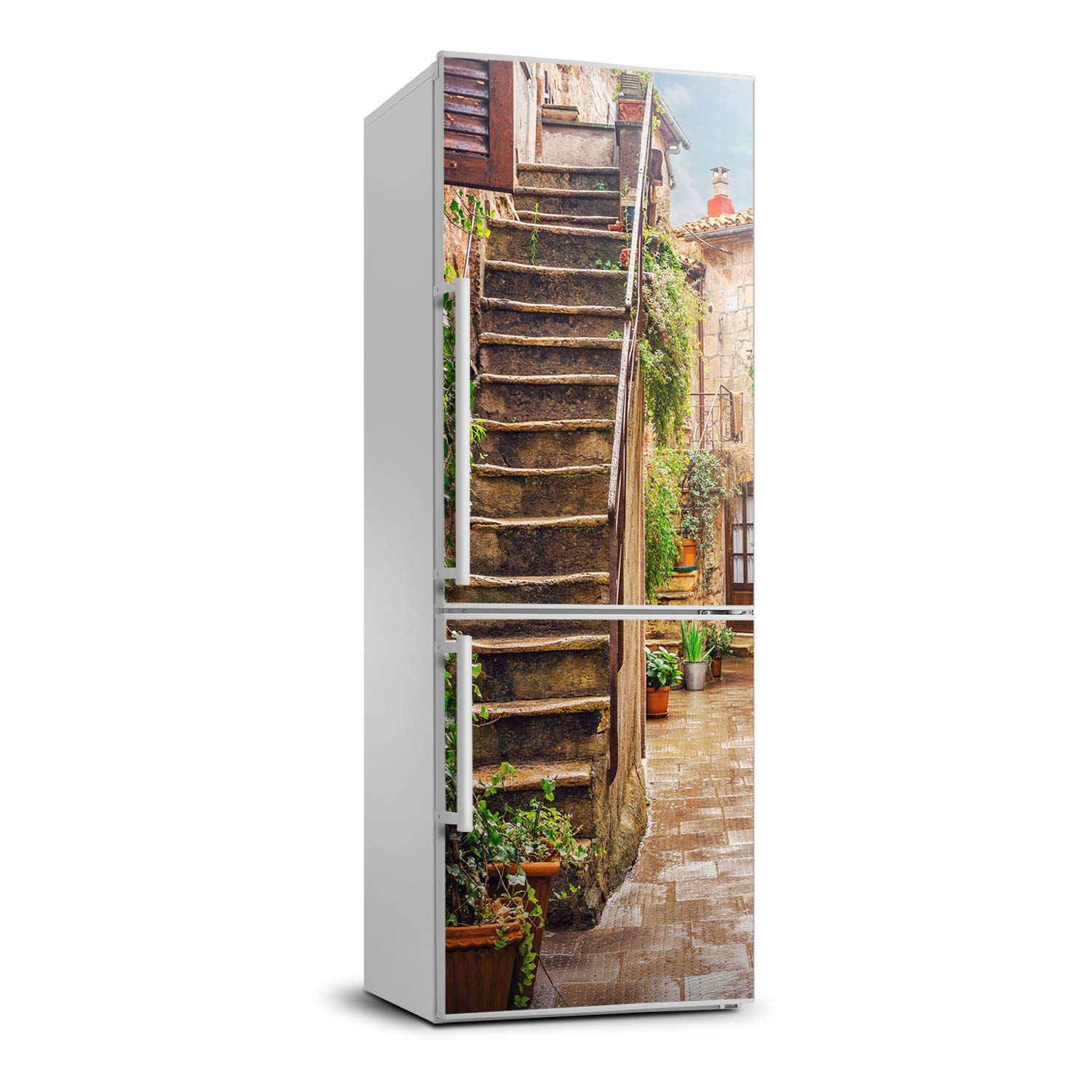 Pegatinas para refrigerador y pared de cocina decoración de calles