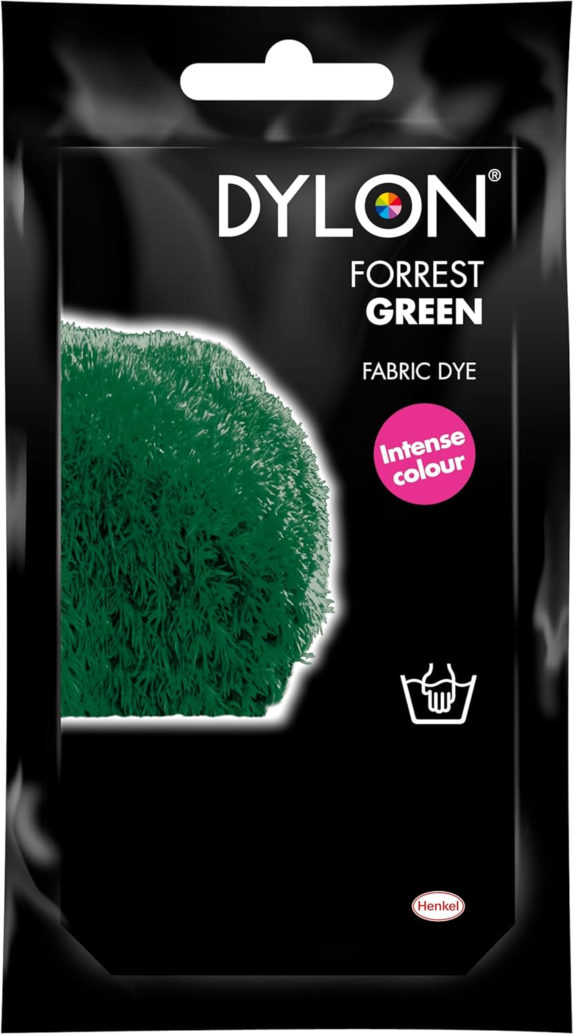 Dylon Hand Dye, Fabric Dye Sachet for Clothes & Soft Furnishings, 50g - Forest Green, 50 g (Pack of 1) (HP117)