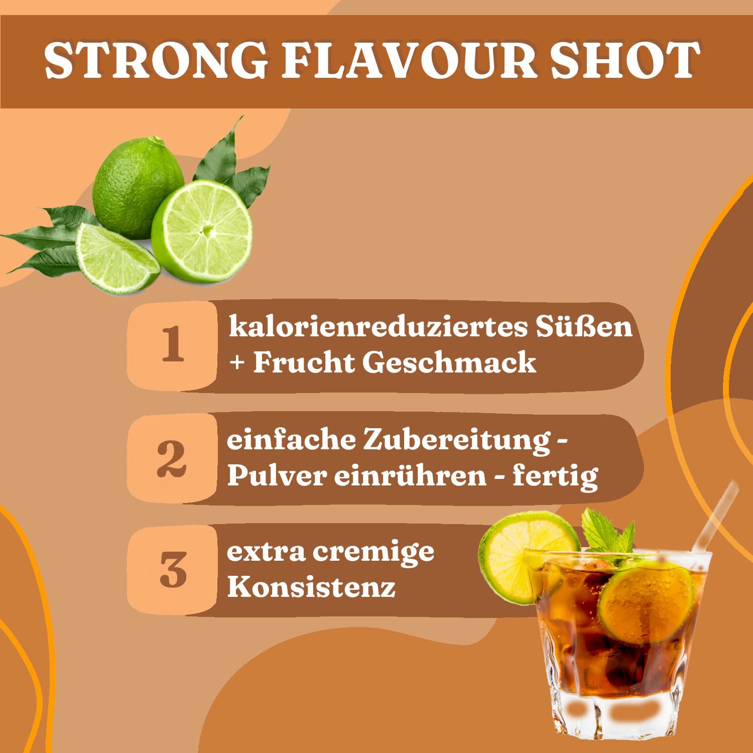 Luxofit STRONG FLAVOUR SHOT Kalorienarmes Geschmackspulver vielseitig einsetzbar für Lebensmittel, Vegan, Zuckerreduziert, Geschmacksvielfalt, Aromatisches Pulver (Pina Colada)