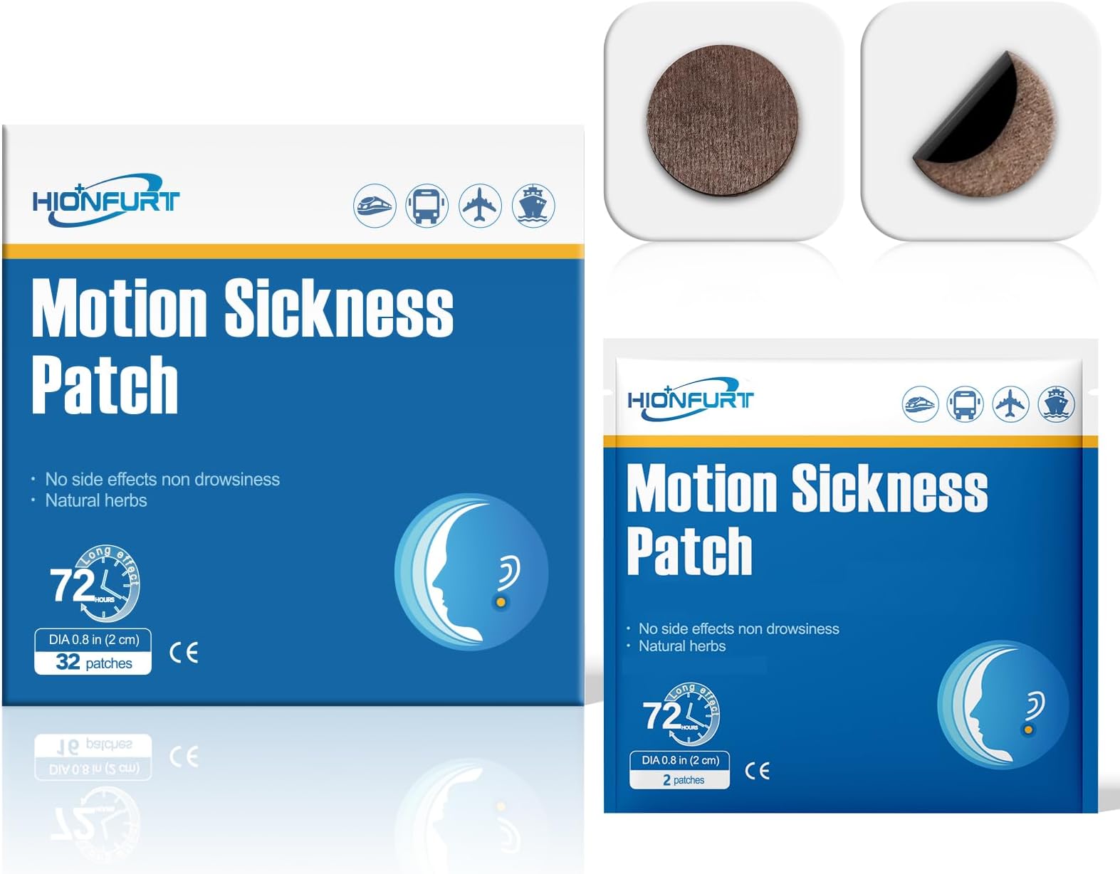 MQ Motion Sickness Patch,10 Count,Non Drowsy Sea Sickness