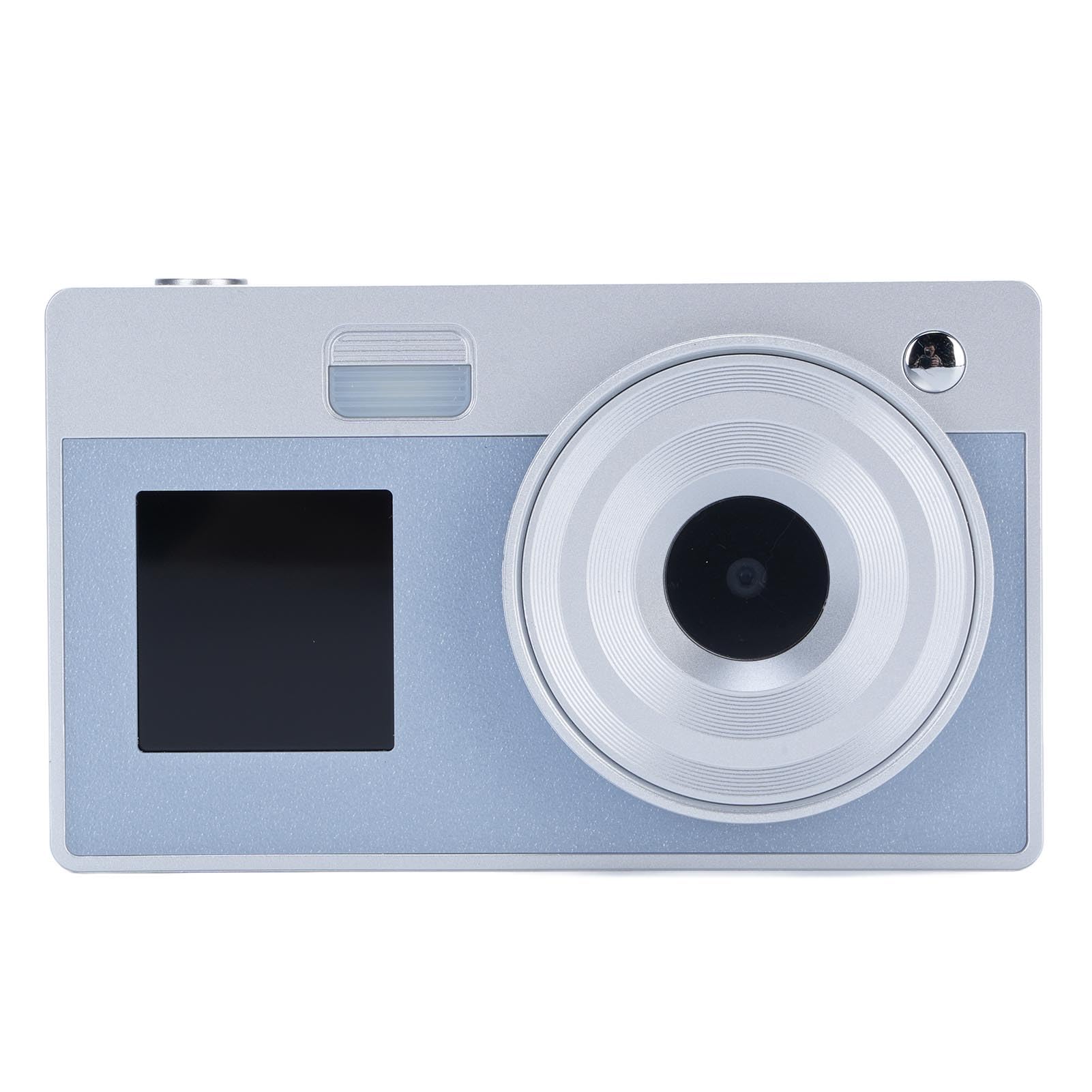 Camera Digitale 1080p, Fotocamera Digital Point & Shoot da 48 MP con Schermo IPS da 2,8 Pollici, Zoom Digitale 16x, Focus Automatico, Chip COMS, per Viaggi, Raccolti, ecc. (SILVER)