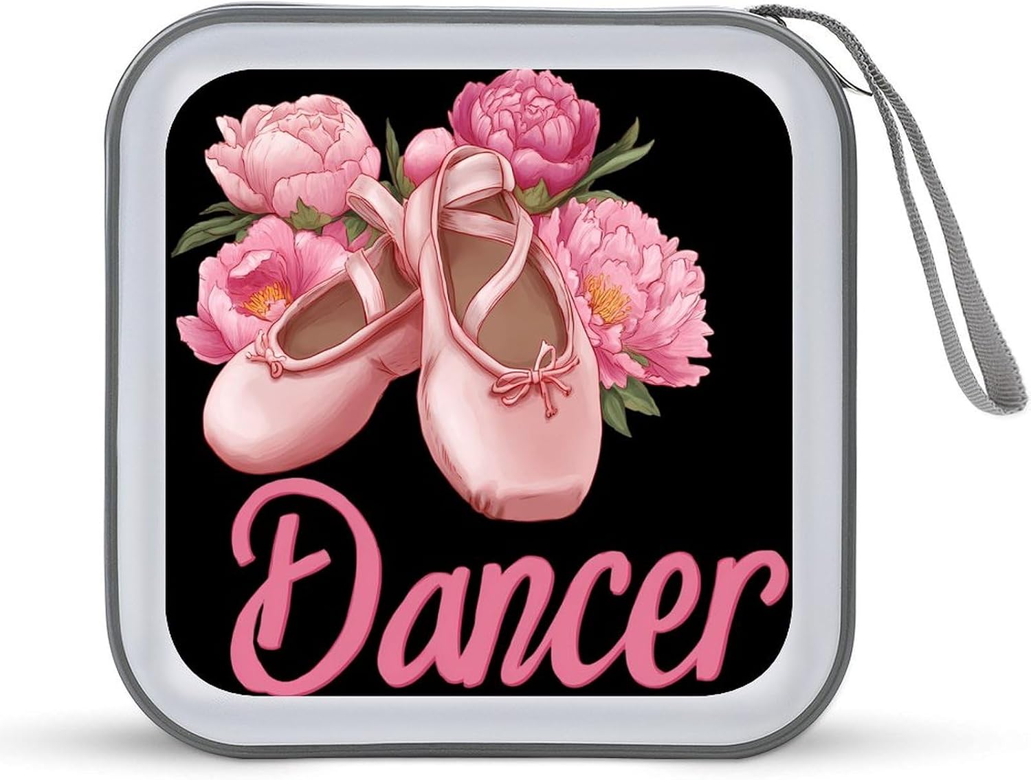 Dancer Ballet Shoes CD Cases DVD Holder Storage Box Plastic Protection Case for Car Home Office Travel