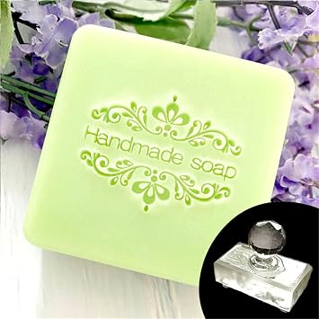 Acrylic Transparent Stamp Handmade Soap Words Embossing Stamp Personality Resin Crafts Acrylic Chapters 10, Handle