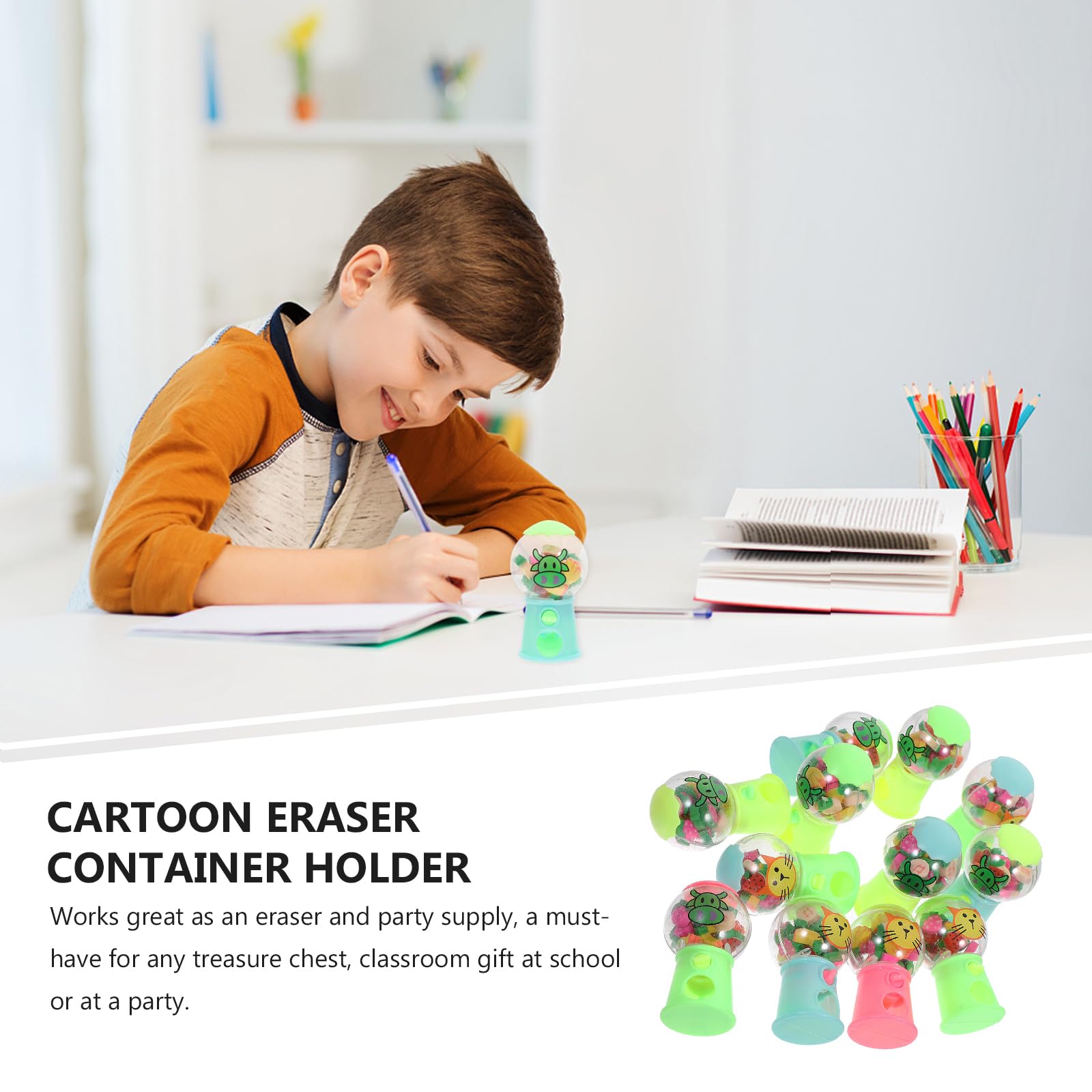 ibasenice Kids Eraser Dispenser Machine Compact Mini Gasket Toy for School Stationery Classroom Supplies and Party Favors - Image 3