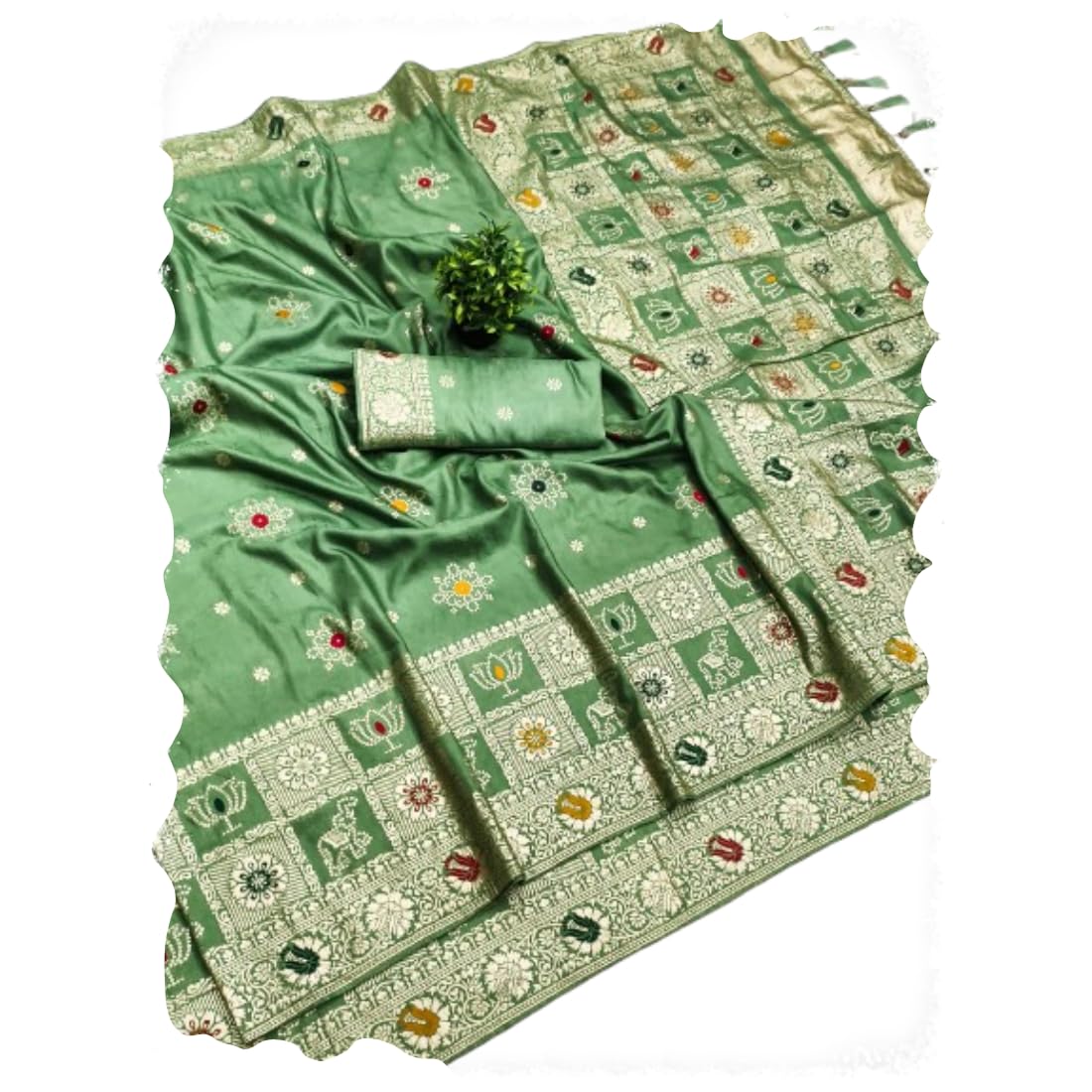 Jacquard Bandhani Soft Silk Saree Pure-picture-43