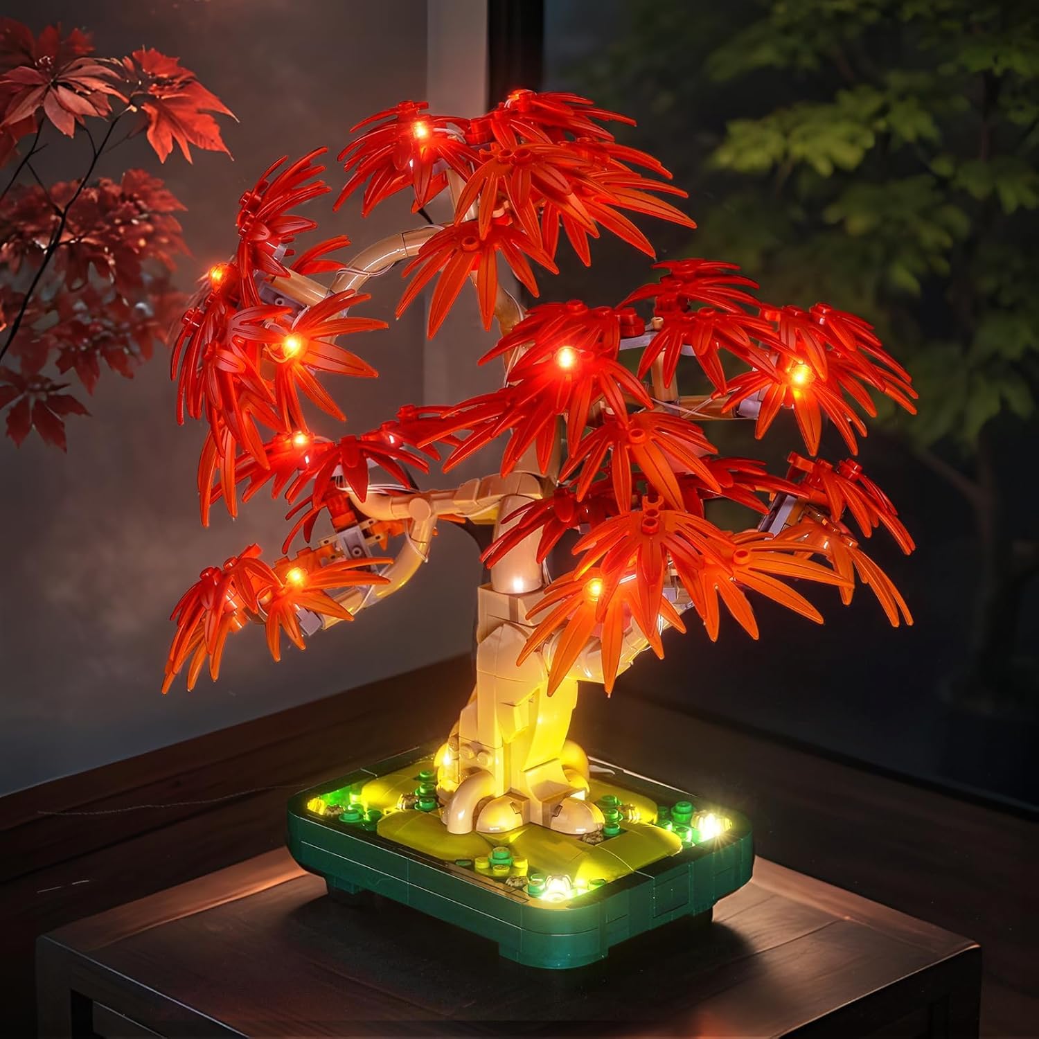LocoLee Customized Lighting for Lego 10348 Japanese Red Maple Bonsai Tree - No Model Only Lights, LED Lighting Accessories Compatible with Japanese red Maple Bonsai Tree LEGO