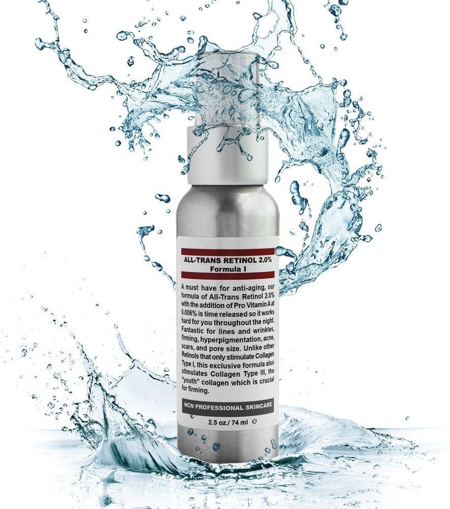 NCN Pro Skincare 2.0% Retinol Moisturizer 2.52oz - Strongest OTC for All Skin Types, Acne & Wrinkles