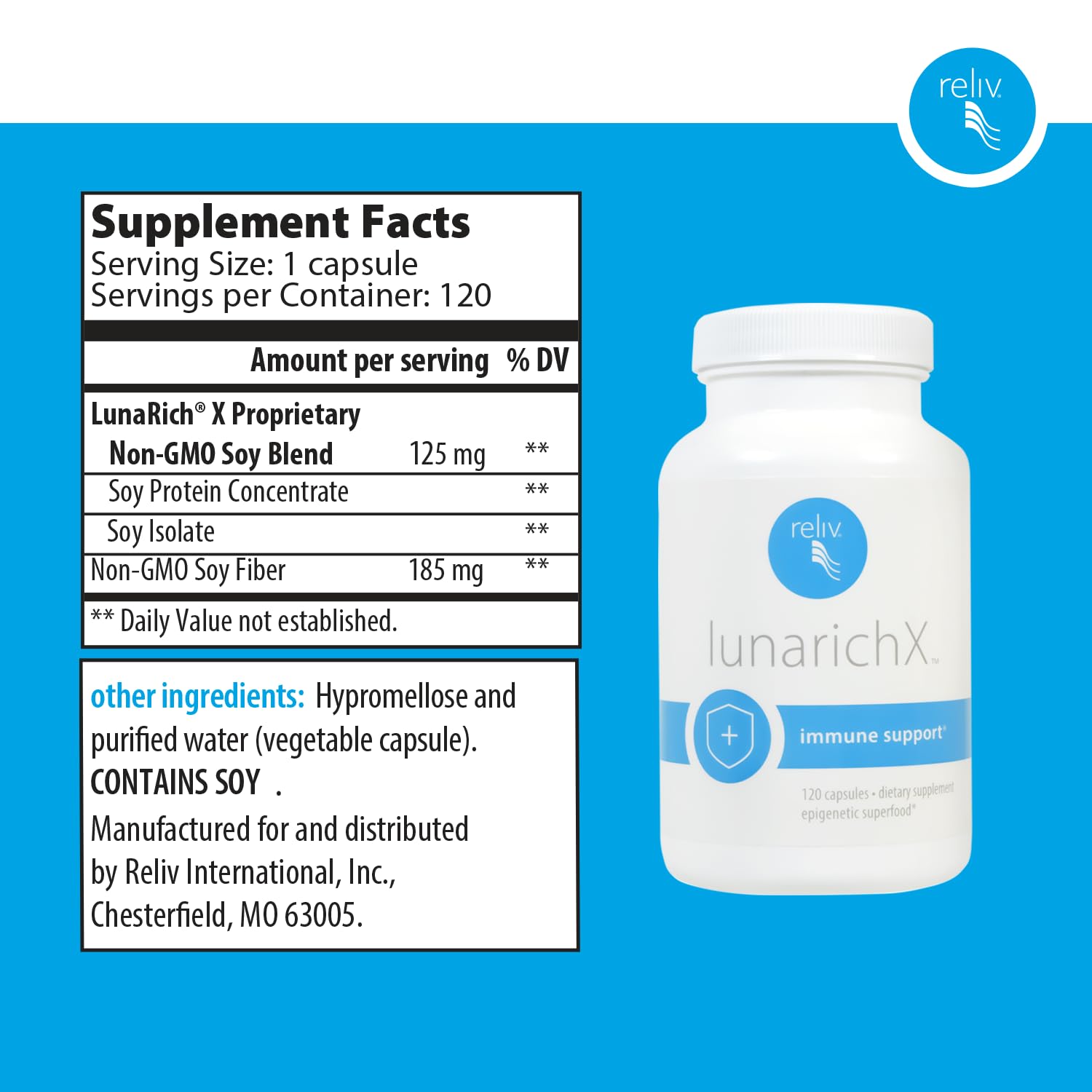 RELIV LunaRich X Lun Extract Capsules Made From