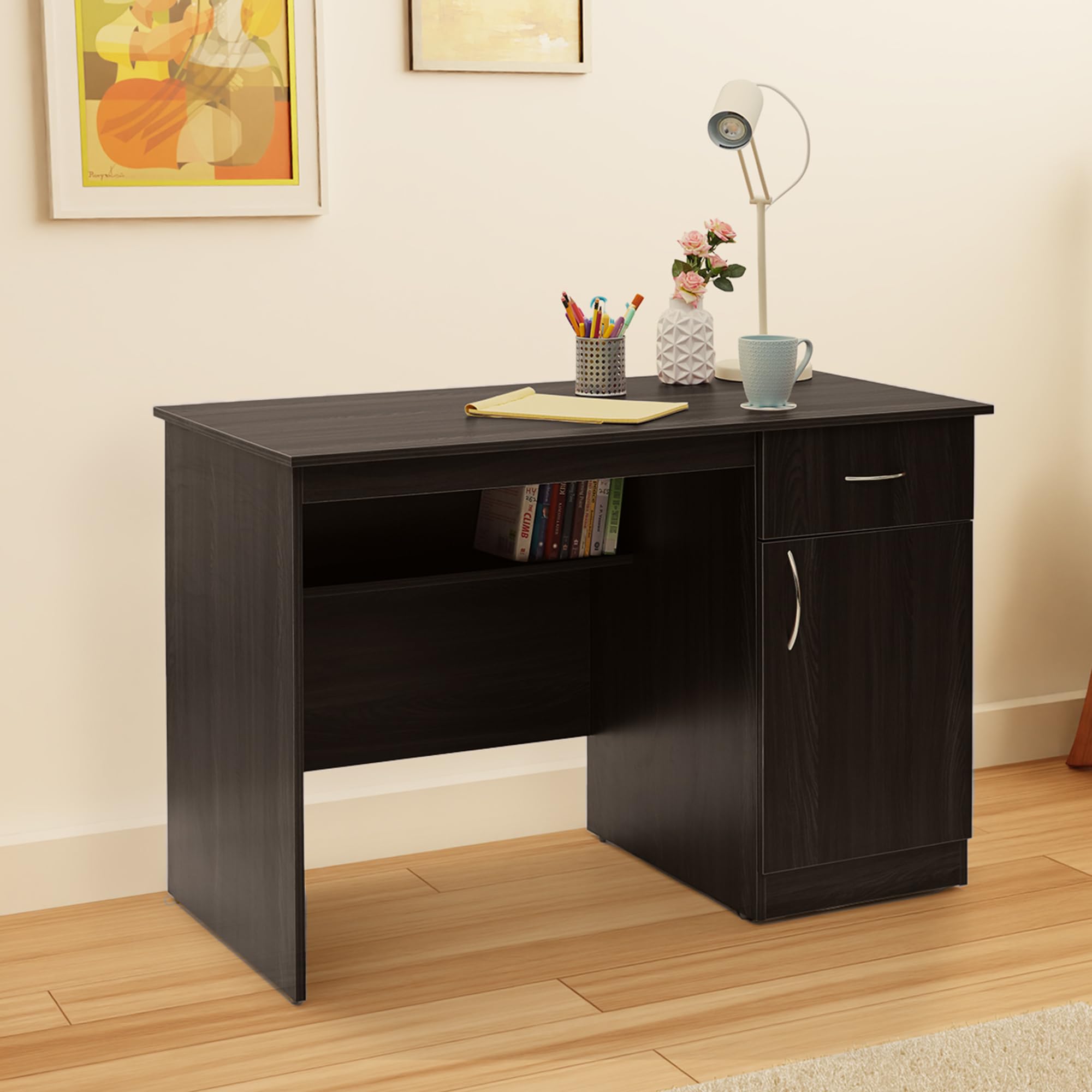 Green Soul Venue Study Table for Home & Office, Under-Desk Storage Shelf, Drawer & Cabinet, IS-3087 Engineered Wood, Computer/Writing Desk for Adults & Students, Wenge, 3 Year Warranty discount deal