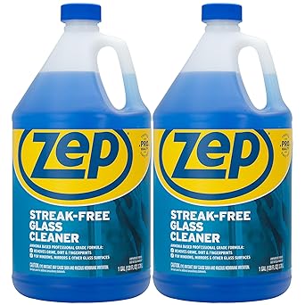 Zep Streak-Free Glass Cleaner - 1 Gallon - Case of 2 ZU1120128 - Leaves windows and mirrors crystal clear