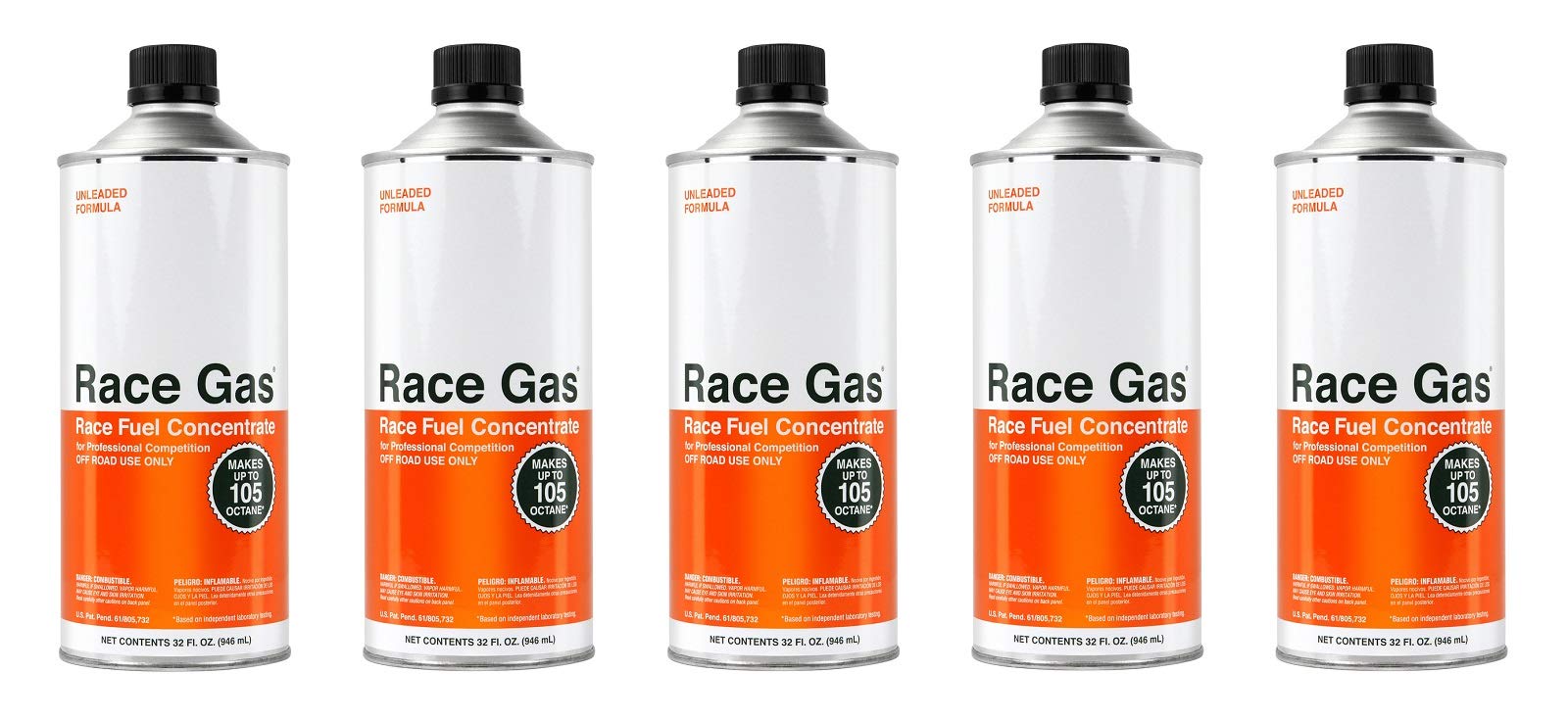 Racegas 100032 Case of 5 Cans Offroad Race Fuel Concentrate Octane Booster