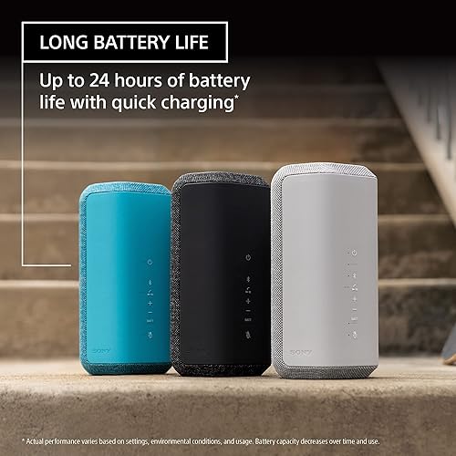 Miniatura 5 de Sony SRS-XE300 X-Series inalámbrico portátil Bluetooth IP67 impermeable a prueba de polvo y a prueba de golpes con batería de 24 horas azul