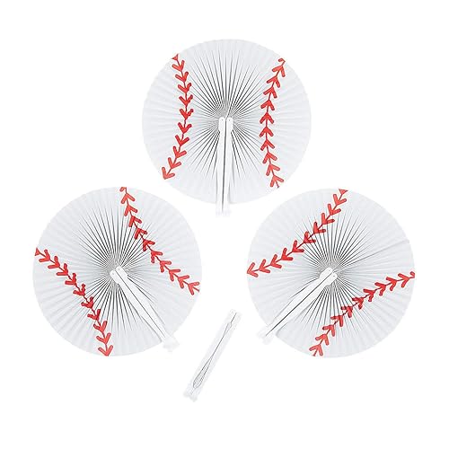 Baseball Paper Folding Fans - Set of 12 - Sports