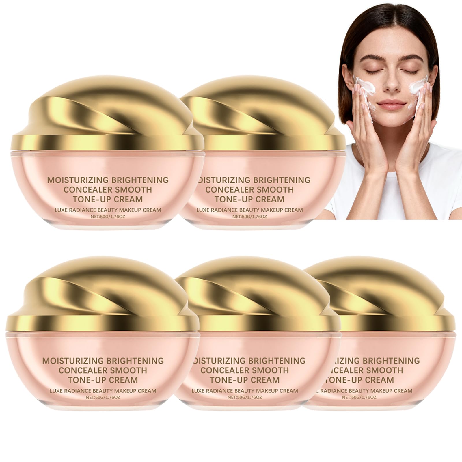 Feuchtigkeitsspendende, aufhellende Concealer-Creme, geschmeidige Toning-Creme, luxuriöse strahlende Make-up-Cremes, ölkontrollierende Concealer- und Foundation-Cremes, deckt Unreinheiten ab (5pcs)