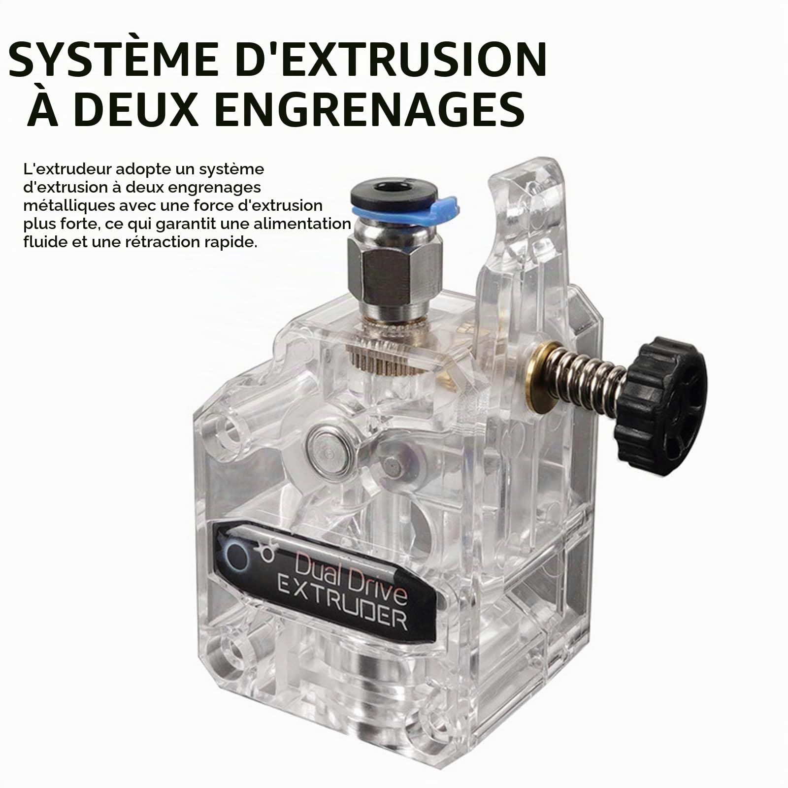 Kit de Moteur d'extrudeuse d'imprimante 3D, extrudeuse à Double engrenage pour Anycubic Kobra Plus Kobra Max Vyper
