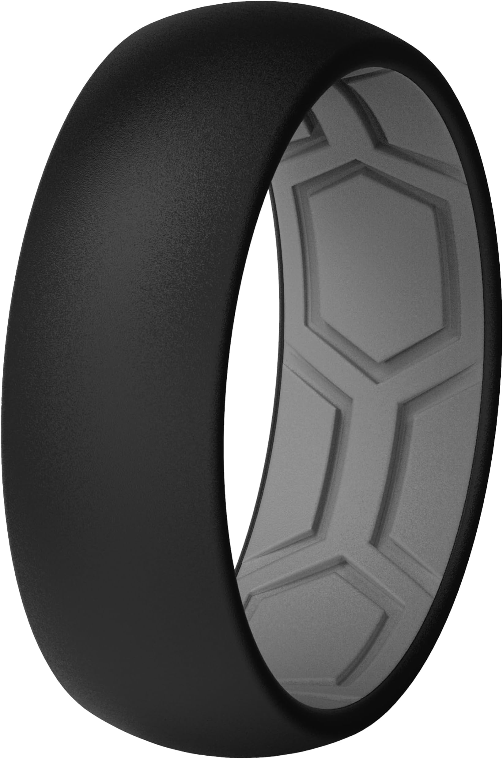 ThunderFit Men Breathable Air Grooves Silicone Wedding Ring Wedding Bands - 7 Rings / 4 Rings / 1 Ring - 8mm Width 2mm Thickness