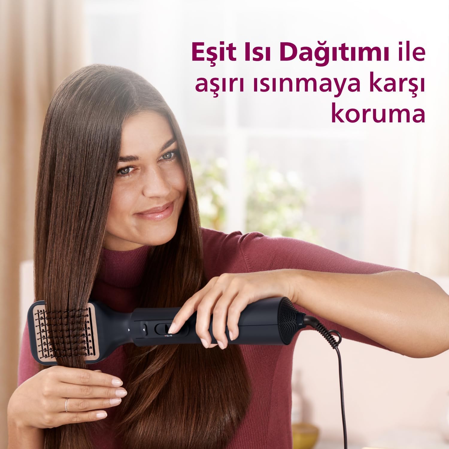 Philips 5’i 1 Arada Saç Şekillendirme ve Kurutma Seti, Argan Yağı Seramik Kaplama, İyonik Bakım, 5 Aparatlı Air Styler, Eşit Isı Dağıtımı, 3 Isı ve Hız Ayarı, Soğuk Hava Fonksiyonu, BHA530/00