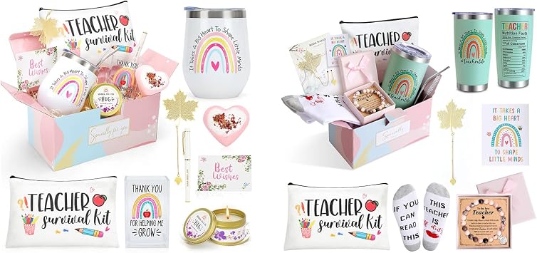 Best Teacher Appreciation Gifts for Women, Back to School, End of Year, Christmas, Birthday, Thank You Gifts for New Teacher from Student-Tumbler Set