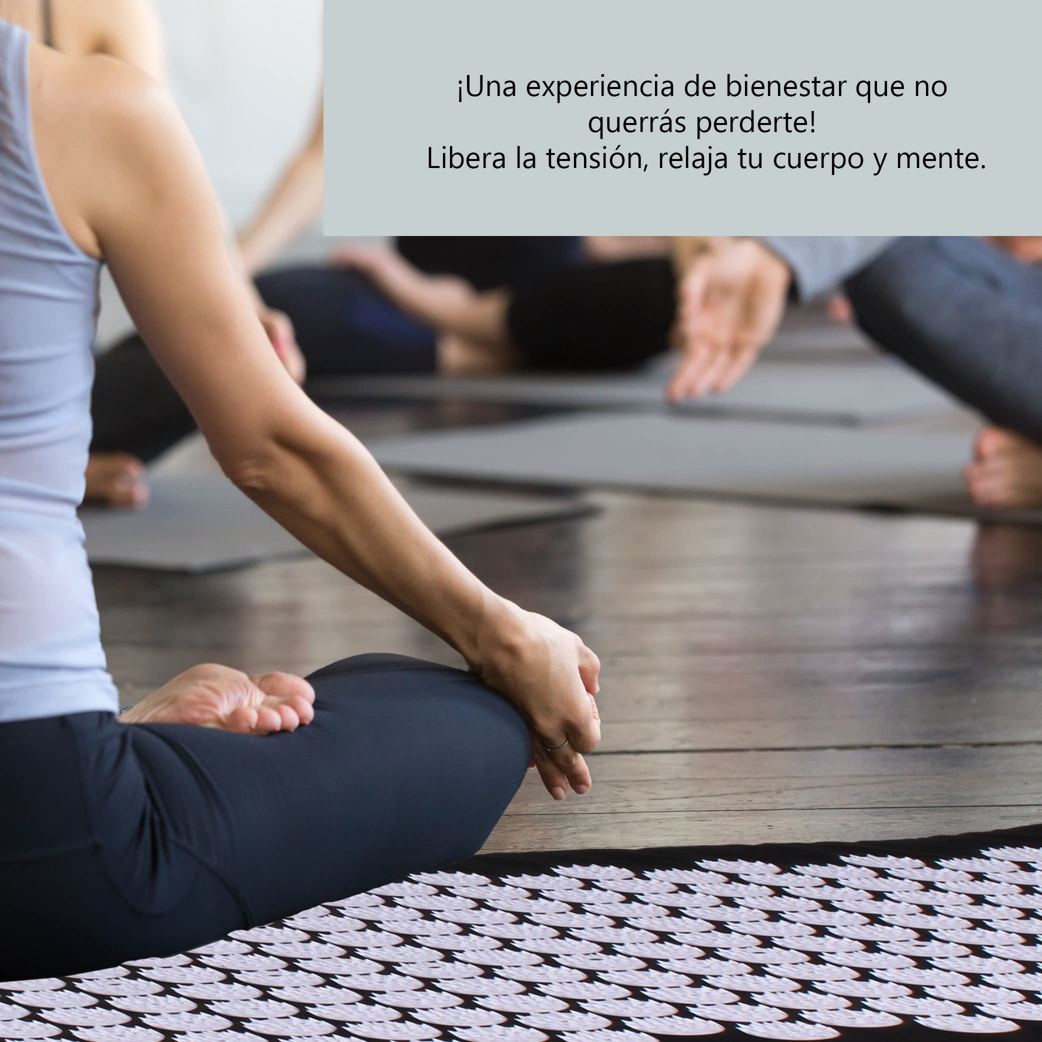 Esterilla de Acupresion 85631, Masaje y Relajacion de Espalda, Alivio de Dolor, Solucion Natural para el Estrés y Tension Muscular, Incluye Almohada