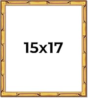 Vista 25 de Poster Palooza Marco de bambú dorado de 12 x 10 pulgadas de ancho, marco de madera maciza moldeado con plexiglás acrílico UV, respaldo de tablero