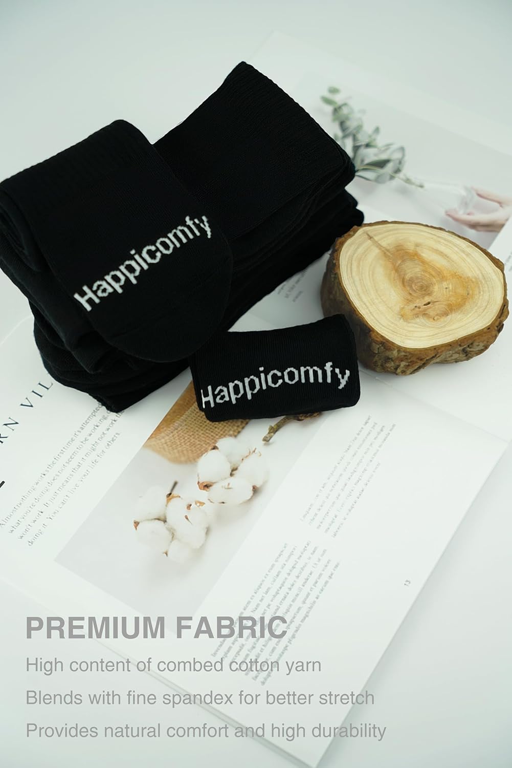 Men's Cotton Crew-Socks with Cushioned Bottom and Arch Compression for Daily Outfits, Sports, Works (6 Pairs) - Image 6