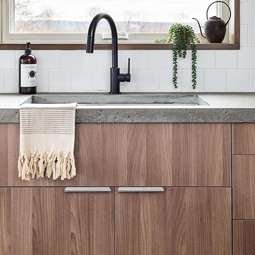 Miniatura 5 de Rergy Paquete de 10 tiradores de gabinete de cocina, manijas de níquel cepillado, tiradores de borde de gabinete de níquel cepillado, tiradores de