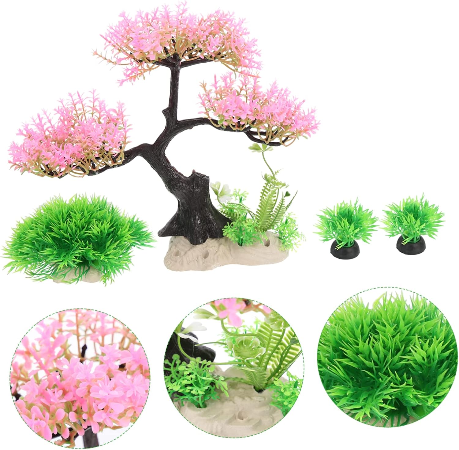 Aquarium Bonsai Tree 3 Sets Aquarium Decoration Aquarium Plants Fish Tank Landscape Decor Aquarium Tree Fish Tank Fake Artificial Aquarium Plants Plastic Plant