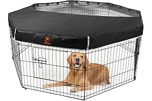 PJYuCien Dog Playpen Top Cover for 24 Inch Octagon Pet Playpen