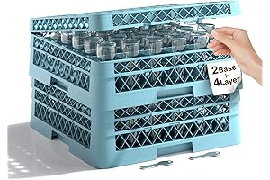 WantJoin Commercial Dishwasher Rack for Glasses - 36 Compartments
