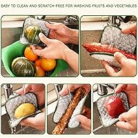 Vista 7 de Trapos multiusos para lavar platos de alambre 2026, almohadillas de metal de doble capa, paños de limpieza reutilizables antiarañazos para cocina