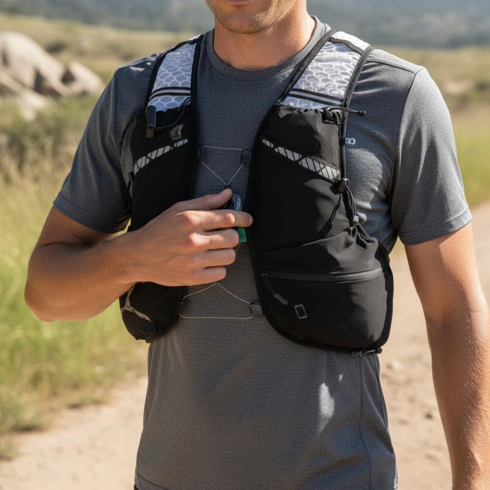 Chaleco de Hidratación Transpirable Mochila Ligera de Hidratación Multifuncional Mochila Competición Ligera para Ciclistas, Ciclismo