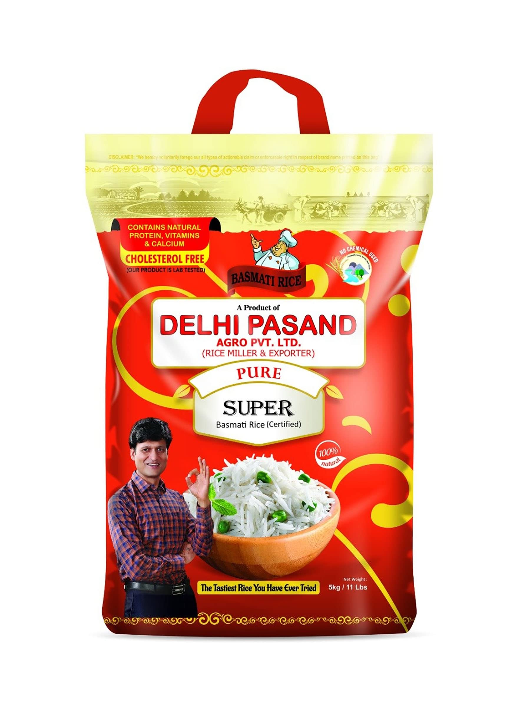 Delhi Pasand Super Basmati Rice | Naturally Aged | Rich Aroma | Gluten Free (5 Kg) (B0BZZ7QCXJ) Amazon Price History, Amazon Price Tracker
