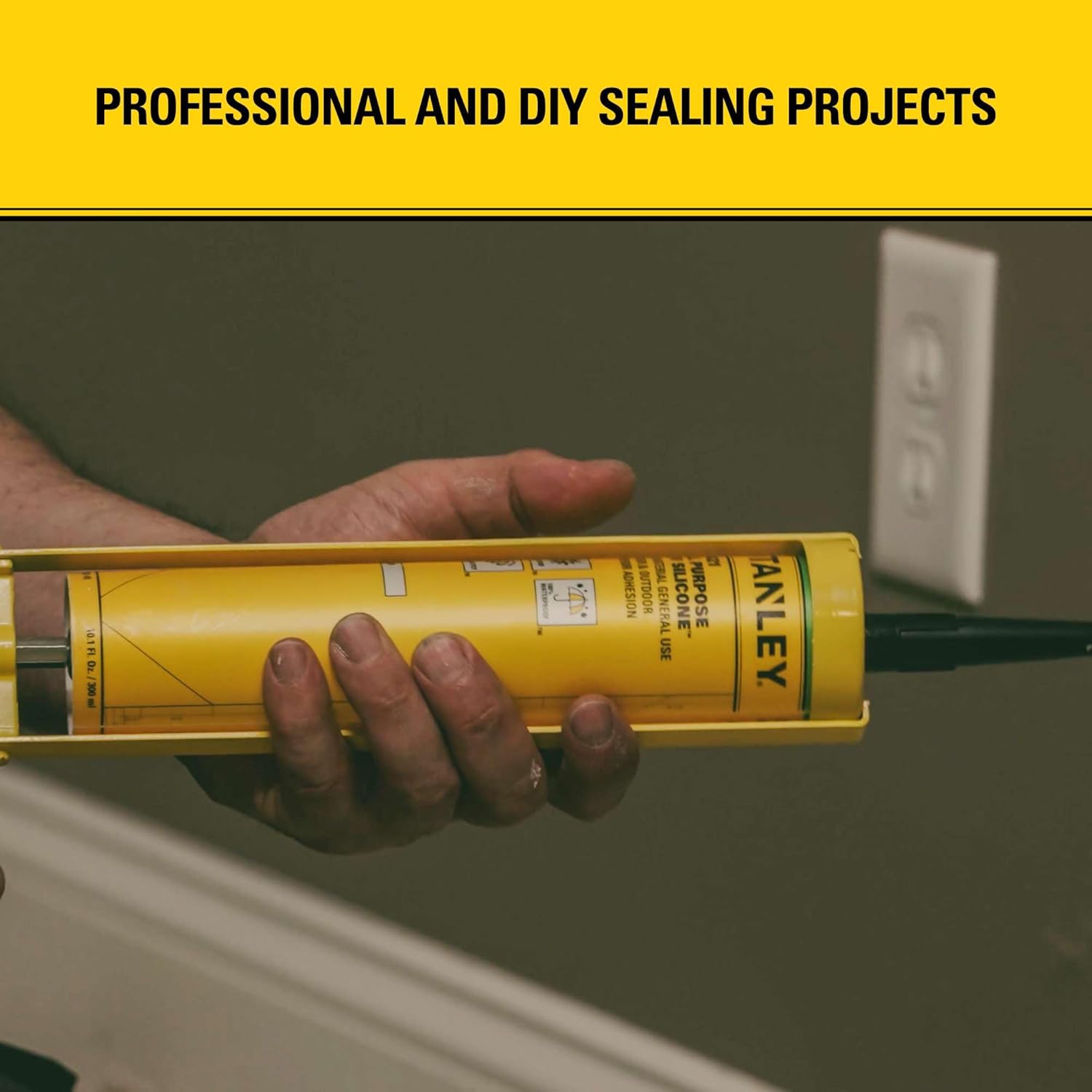 Stanley S421 All-Purpose RTV Silicone Sealant (2 x 10.1 fl.oz.) – 100% Waterproof Gray Caulk | Industrial-Grade Silicone for Kitchen, Bathroom, Shower, Window, Door, Indoor & Outdoor Use | 2 Pack