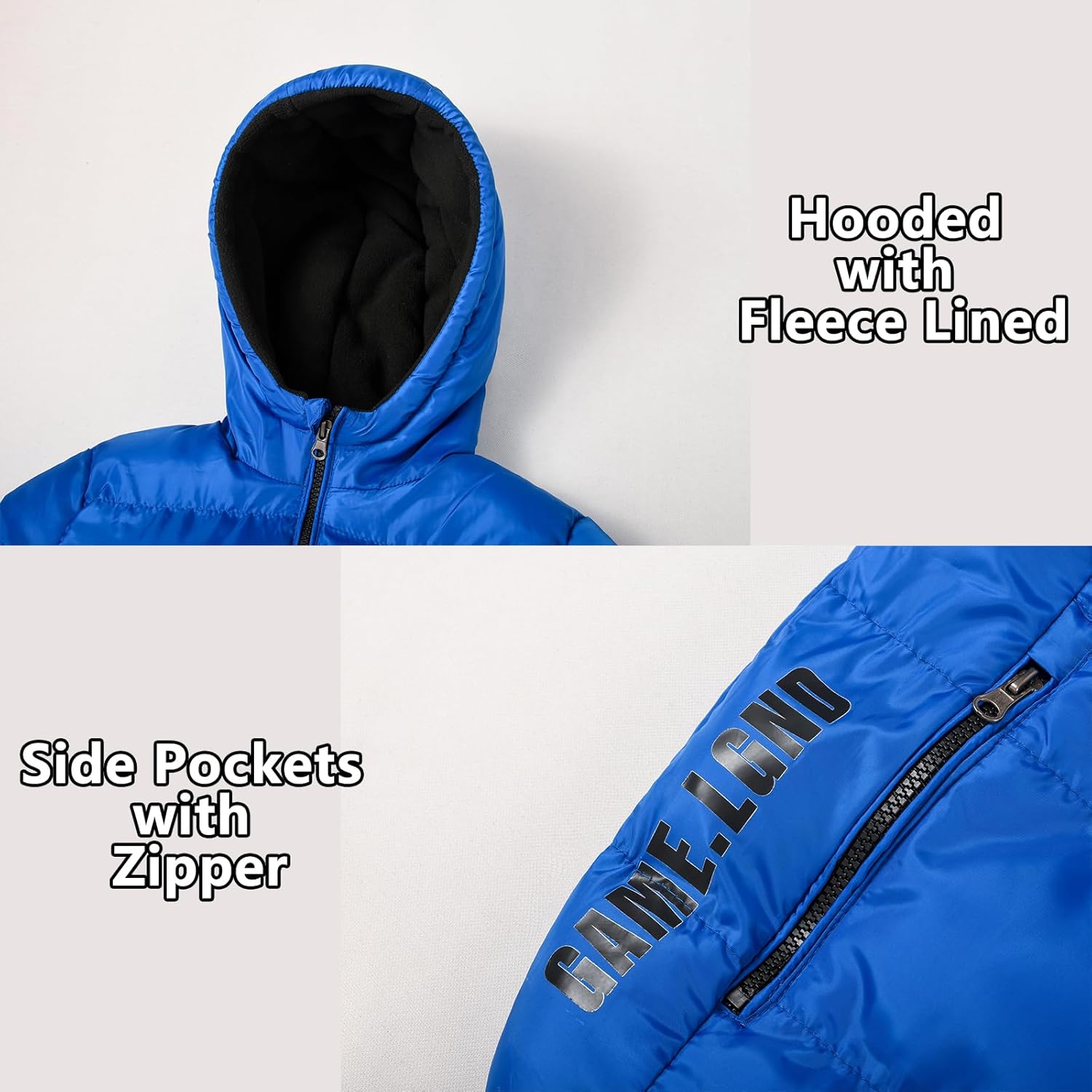 JOYSON Boys Lightweight Puffer Jacket Warm Casual Winter Coat for Kids Windproof Outerwear Jackets with Hood - Image 4