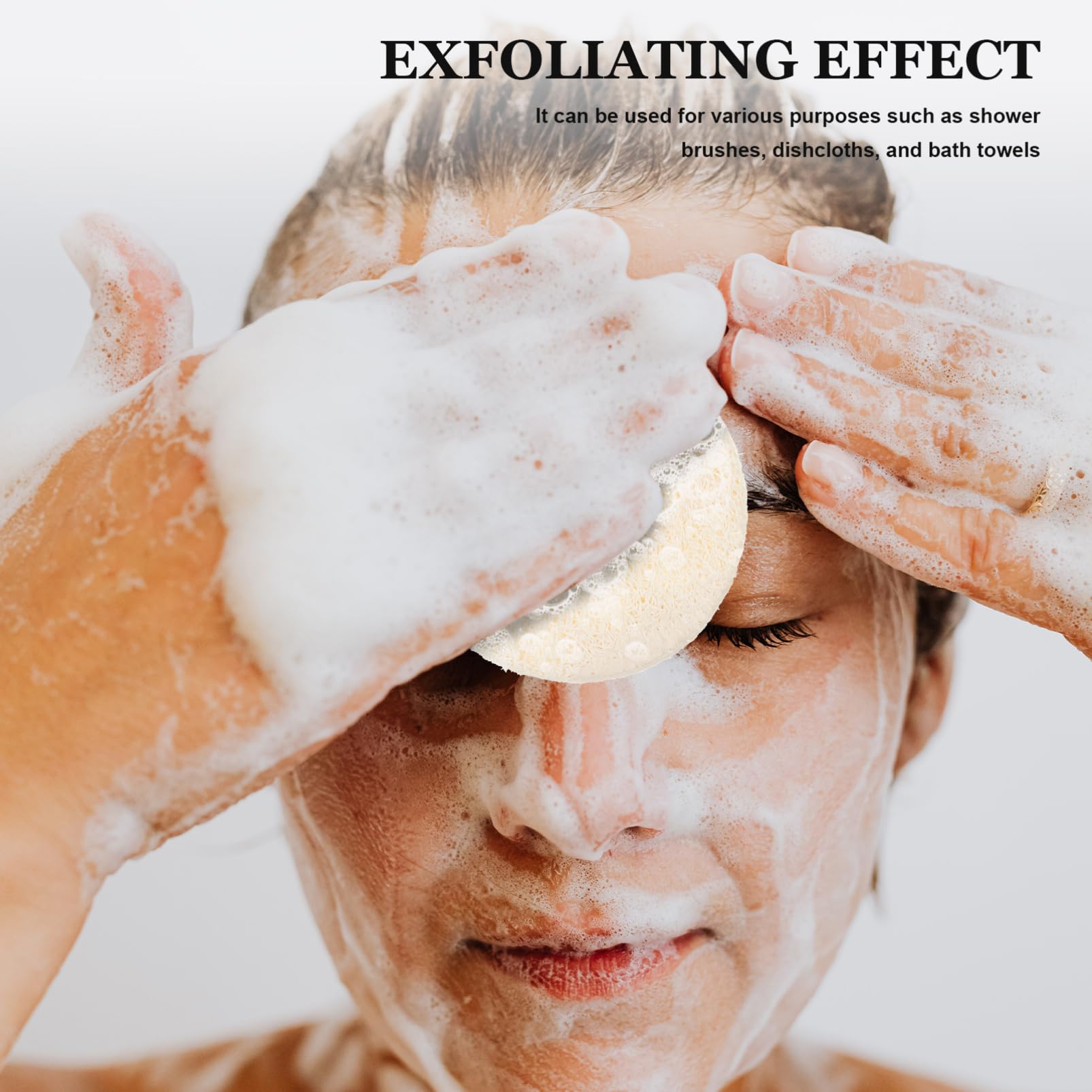 108pezzi Spugne Esfolianti Per Viso Luffa Naturale Pad Esfolianti Rotondi Per Pulizia e Rinnovo Della Per Uomini e Donne Compatta