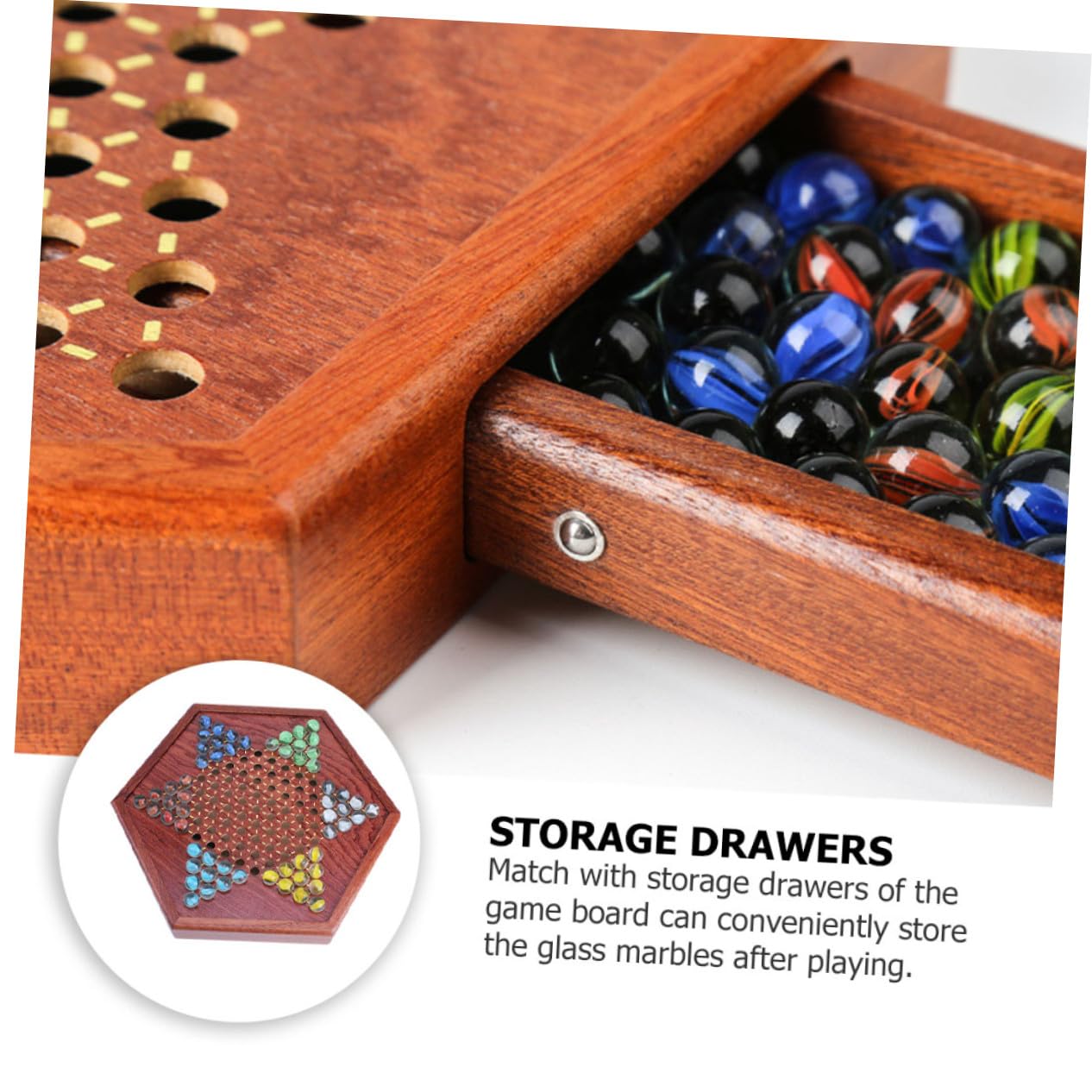 Dama Cinese per Ragazzo Ragazza e Adulti Set da Gioco in Legno con Scacchiera e Pedine in Vetro Colorato Gioco da Tavolo Tradizionale Educativo per Famiglia e Viaggi