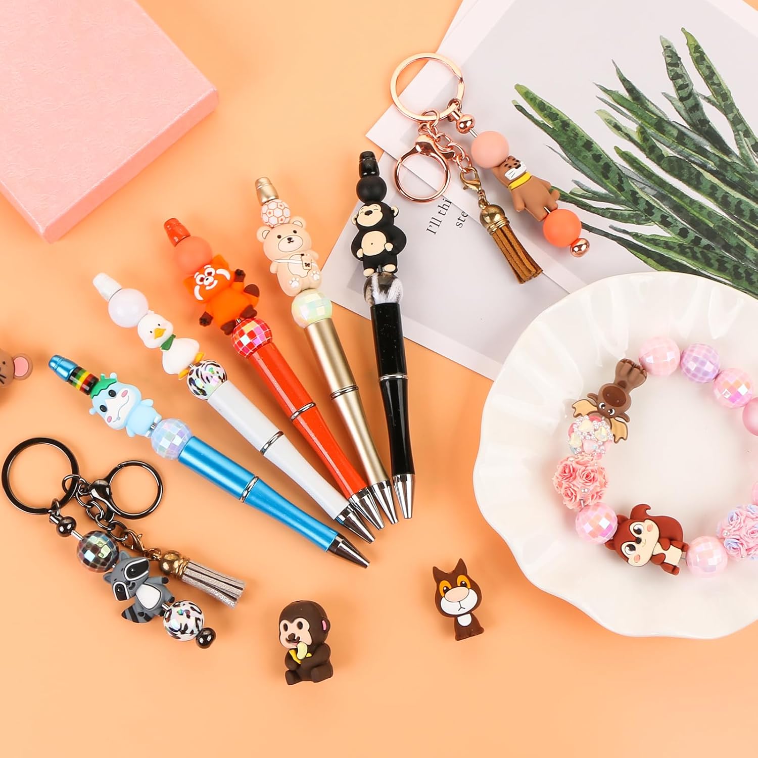 12 PCS 3D Animal Silicone Focal Beads for Pens, Silicone Beads Bulk for Keychain Bracelet Necklace Making, Handmade Crafts Supplies - Image 6