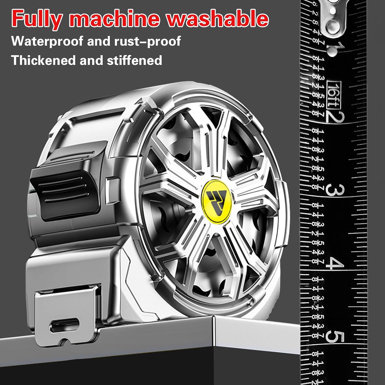 2025 New Tape Measure 16FT, Hollow Hub Design, Heavy Duty Retractable Stainless Steel Tape, Portable Tape Measure for Metro Construction, Home Renovation, Engineers & Carpenter