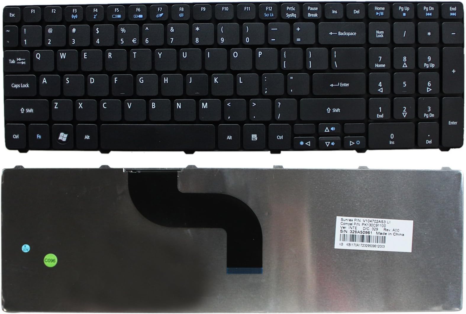 Generic Laptop US Keyboard For Acer Aspire 7741Z-4485 7741Z-4433 7741Z-4450