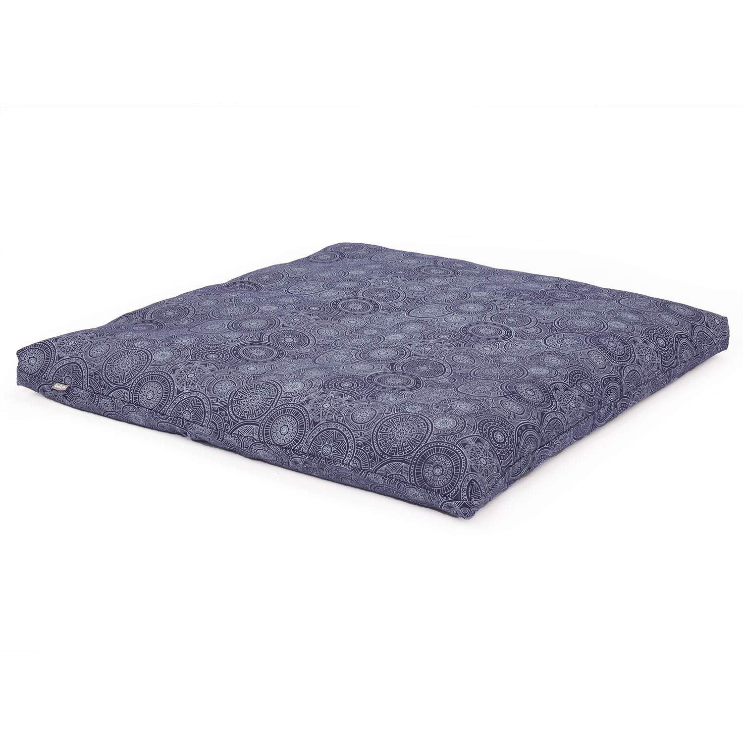 Bodhi ZABUTON - Esterilla de meditación (100% algodón, con funda lavable de 100% algodón), diseño de Maharaja