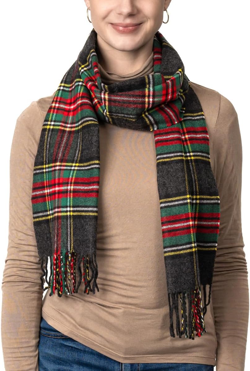 Achillea Cashmere Feel Tartan Plaid Scarf - Classic Winter Scarf for Men & Women, Scottish Heritage Holiday Gift - Image 5