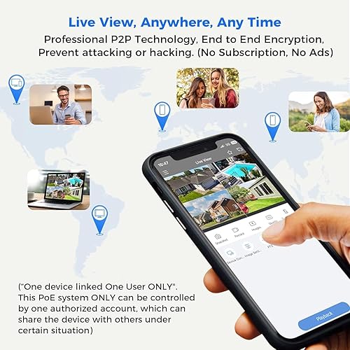 Miniatura 8 de Hiseeu Detección de vehículos humanos Cámara PoE de 5MP, cámara IP al aire libre, audio de 2 vías, foco y alarma de sonido, IP67 impermeable, acceso